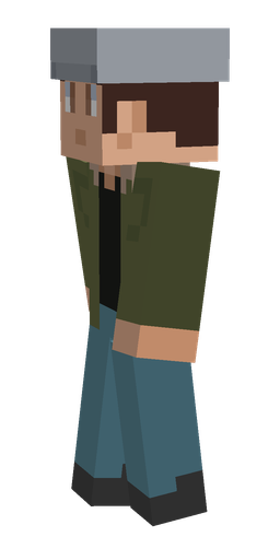Blue skin: body, left side render