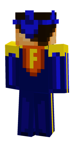 Blue skin: body, back render