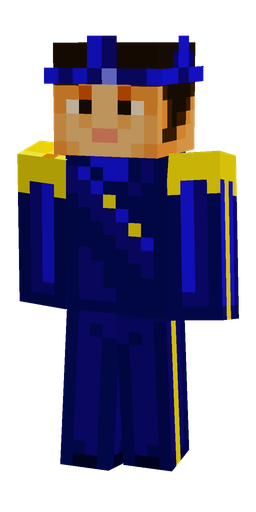 Blue skin: body, front render