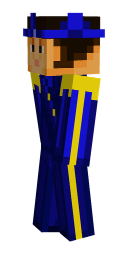 Blue skin: body, left side render