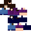 Black skin: raw texture render