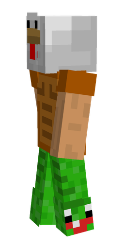Brown skin: body, left side render