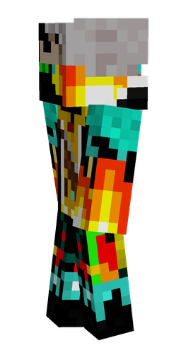 Black skin: body, left side render