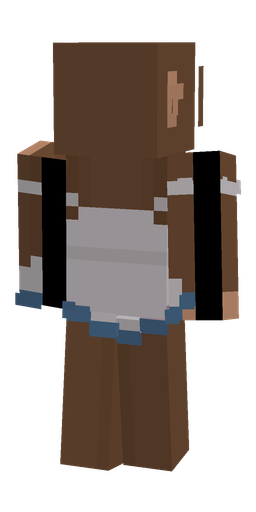 Brown skin: body, back render