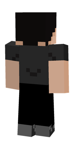 Black skin: body, back render