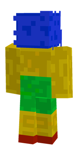Blue skin: body, back render