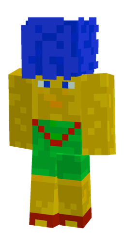 Blue skin: body, front render