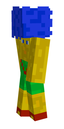 Blue skin: body, left side render
