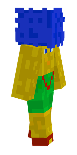 Blue skin: body, right side render