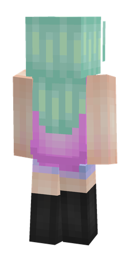 Black skin: body, back render