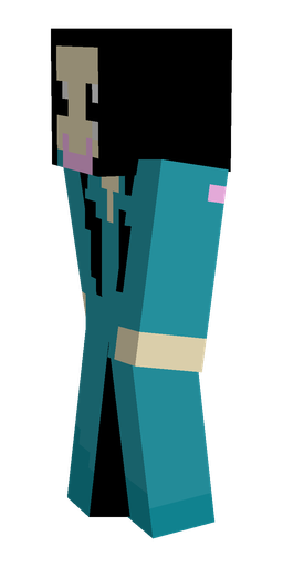 Black skin: body, left side render
