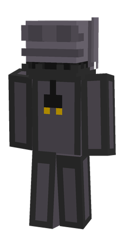 Black skin: body, back render
