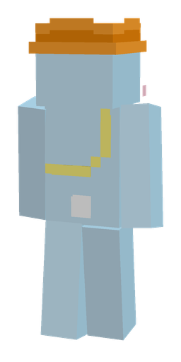 Blue skin: body, back render