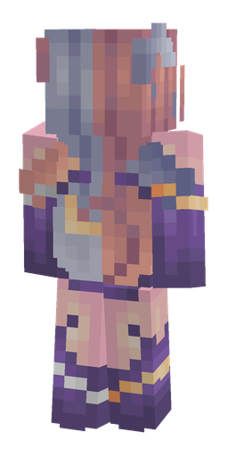 Blue skin: body, back render