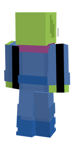 Blue skin: body, back render