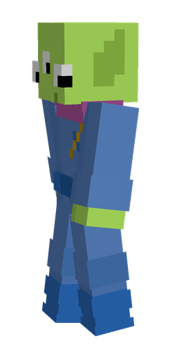 Blue skin: body, left side render