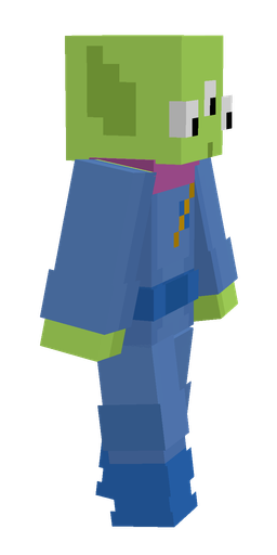 Blue skin: body, right side render