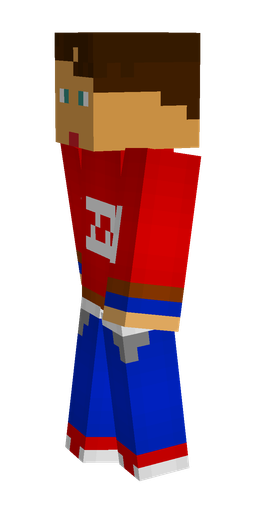 Blue skin: body, left side render