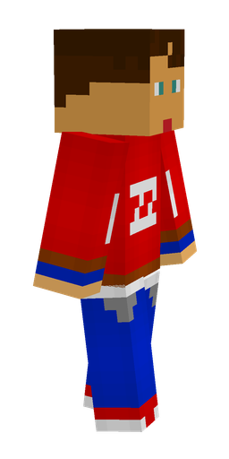 Blue skin: body, right side render