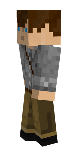 Brown skin: body, left side render