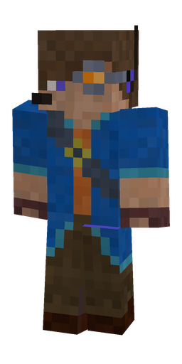 Blue skin: body, front render