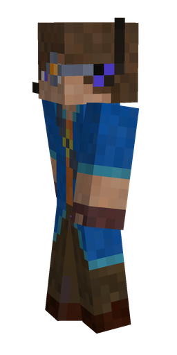 Blue skin: body, left side render