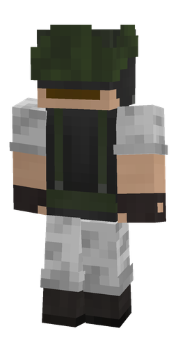 Black skin: body, back render