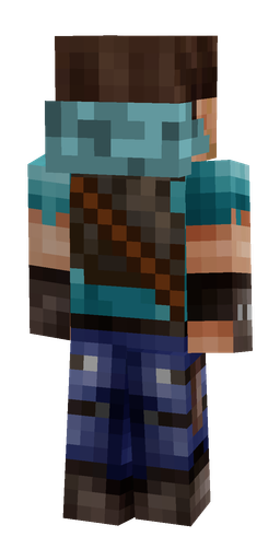 Black skin: body, back render