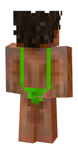 Brown skin: body, back render