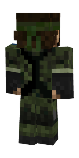 Black skin: body, back render