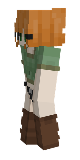 Brown skin: body, left side render