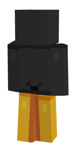 Black skin: body, back render