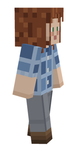 Blue skin: body, right side render