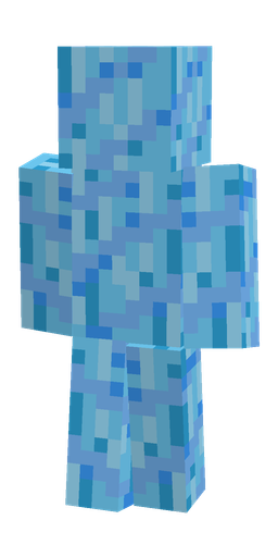 Blue skin: body, back render