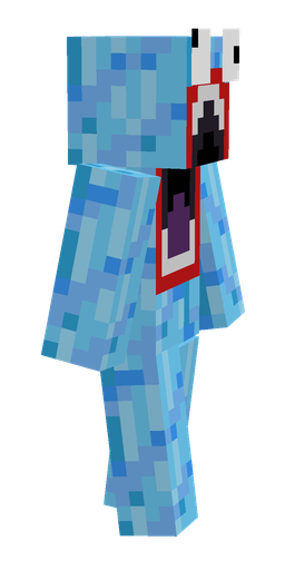Blue skin: body, right side render