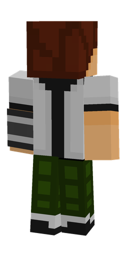 Black skin: body, back render