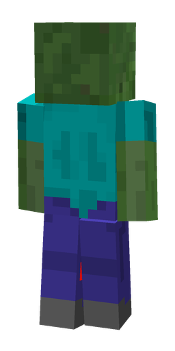 Blue skin: body, back render