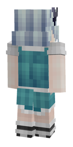 Blue skin: body, back render
