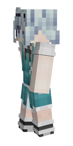 Blue skin: body, left side render