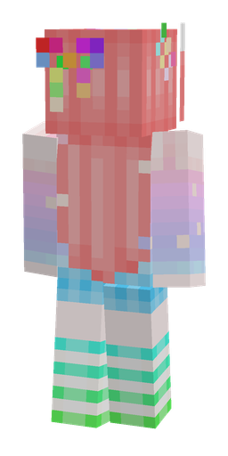 Blue skin: body, back render