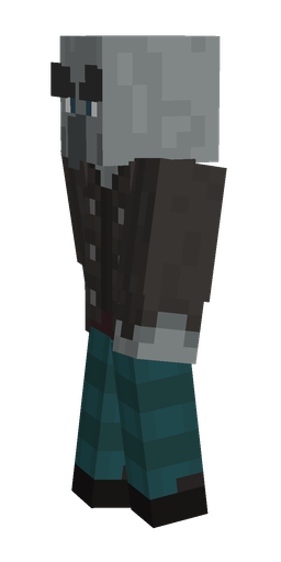 Black skin: body, left side render