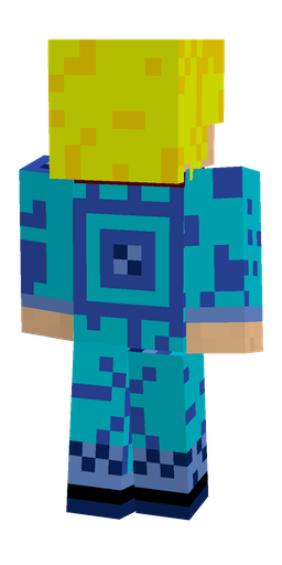 Blue skin: body, back render