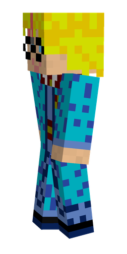 Blue skin: body, left side render