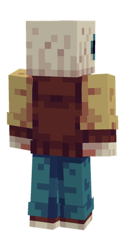 Blue skin: body, back render