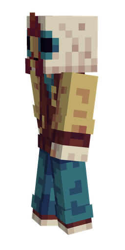 Blue skin: body, left side render