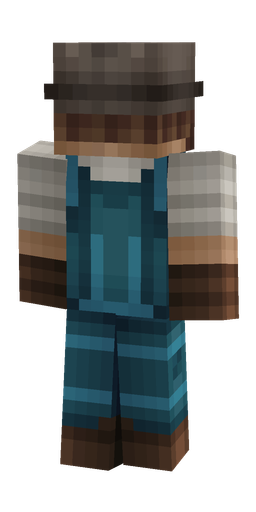 Blue skin: body, back render