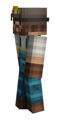 Blue skin: body, left side render