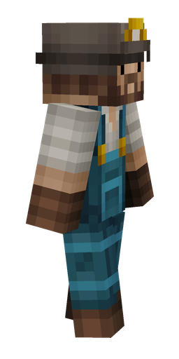 Blue skin: body, right side render