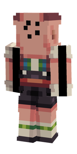 Black skin: body, back render