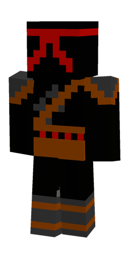 Black skin: body, back render